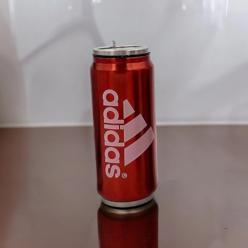 Picture of Can style Stainless 500ml Water Bottle, Vacuum Red Drinking Bottle, 1 pcs-Red