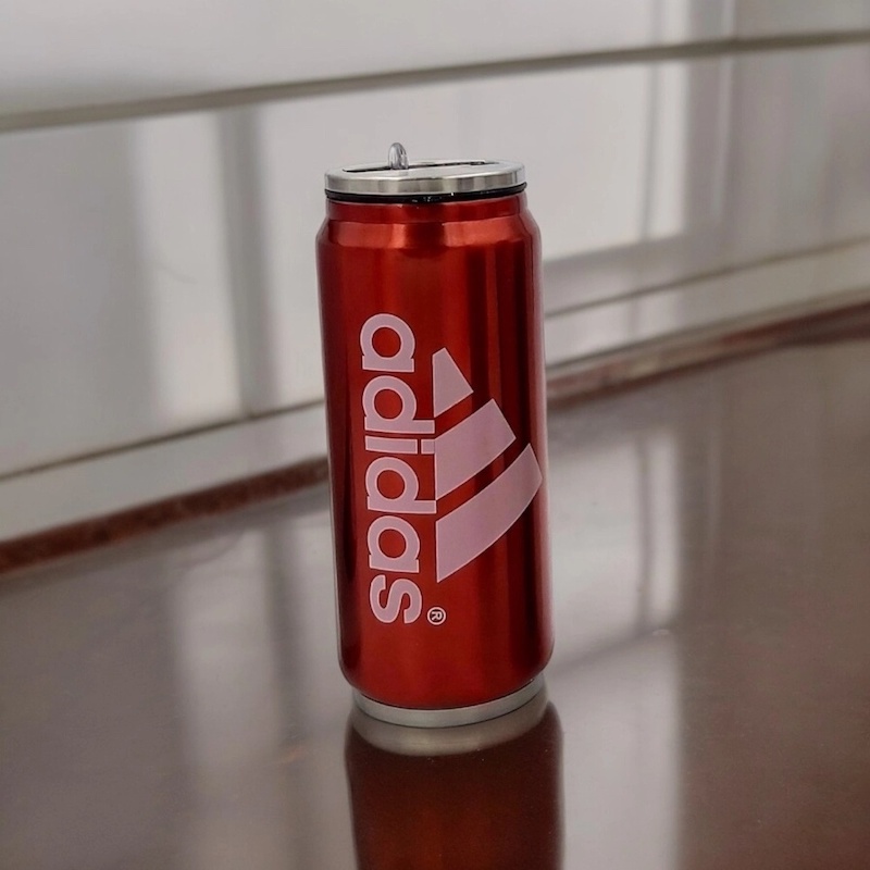 Picture of Can style Stainless 500ml Water Bottle, Vacuum Red Drinking Bottle, 1 pcs-Red