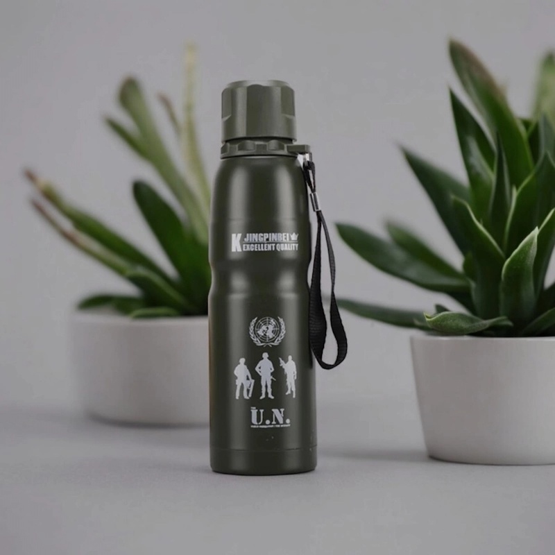 Picture of Travel Cup Thermal Bottle, Stainless Steel Vacuum Tumbler for Coffee Tea, 800ml Thermo-Becher (Green)-Green