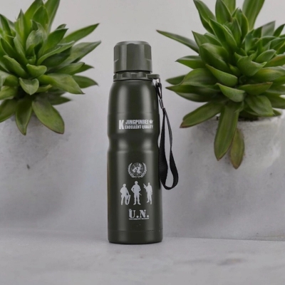 Picture of Travel Cup Thermal Bottle, Stainless Steel Vacuum Tumbler for Coffee Tea, 800ml Thermo-Becher (Green)-Green