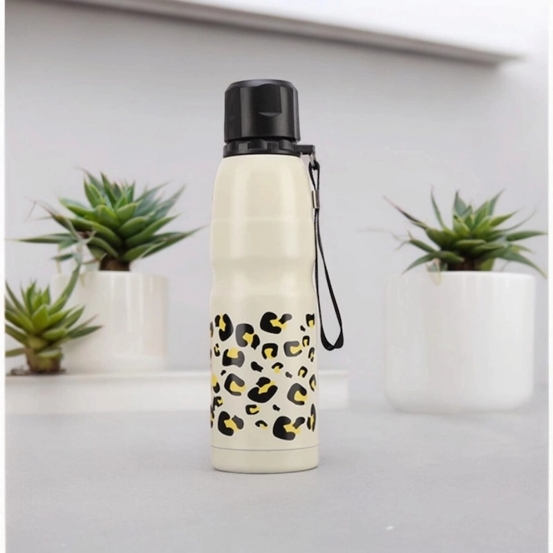 Picture of Travel Cup Thermal Bottle, Stainless Steel Vacuum Tumbler for Coffee Tea, 800ml Thermo-Becher (White)-White