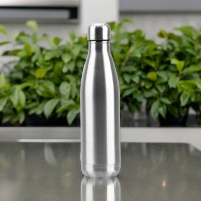 Picture of Stainless Steel Sport Travel Water Bottle  500ml Capacity-Silver