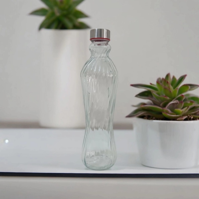 Picture of 1 Ltr Clear Color Long Glass Water Bottle, High Quality Drinking Bottle, 1000ml-Clear