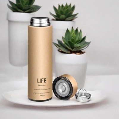 Picture of 1 pcs Portable Thermos Bottle, Multicolor Stainless Steel Vacuum Flask Insulated Thermo Cup-Multicolor