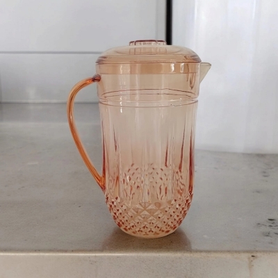 Picture of Golden 2L Classic Water Jug - Anarkoli Plastic, Transparent Exclusive Crystal Design-Gold