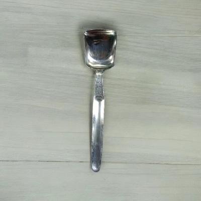 Picture of 22cm Stainless Steel Square Serving Spoon, 1 pcs Kitchen Cutlery Tool, Silver-Silver