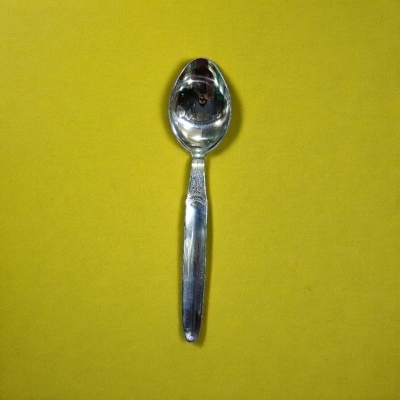 Picture of 22cm Stainless Steel Square Table Spoon, 1 pcs Silver Kitchen Serving Cutlery-Silver