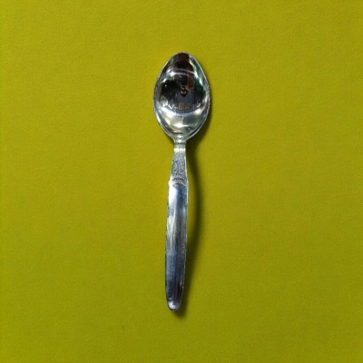 Picture of 22cm Stainless Steel Square Table Spoon, 1 pcs Silver Kitchen Serving Cutlery-Silver