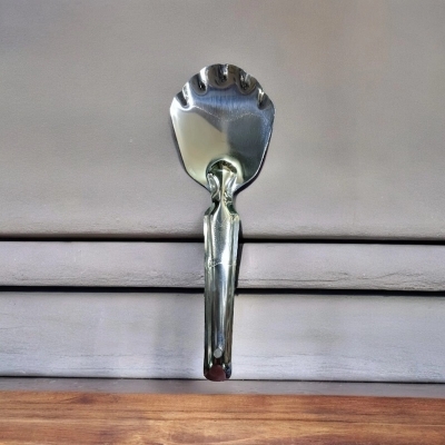 Picture of Silver 23cm Stainless Steel Rice & Vegetable Serving Spoon, Kitchen Cutlery Tool-Silver