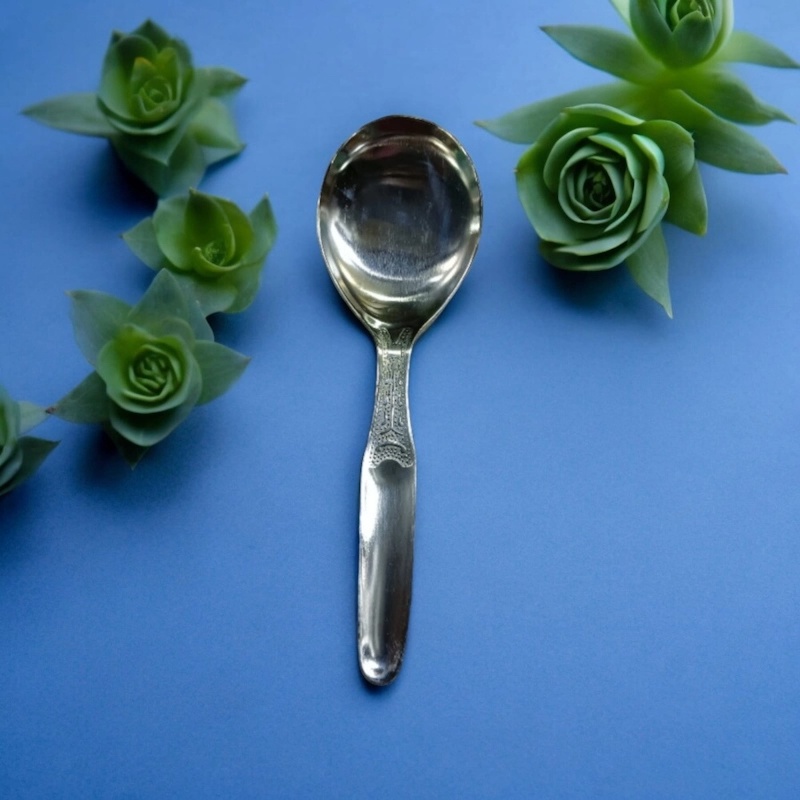Picture of 22cm Stainless Steel Paddle Spoon, Kitchen Cutlery Tool, 1 pcs, Silver-Silver