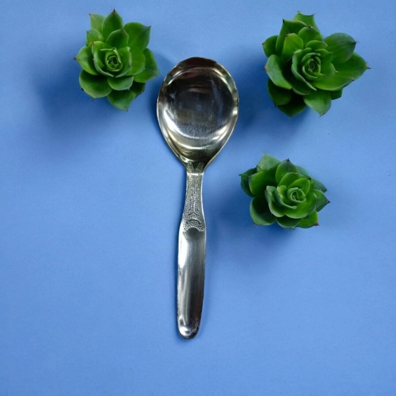 Picture of 22cm Stainless Steel Paddle Spoon, Kitchen Cutlery Tool, 1 pcs, Silver-Silver