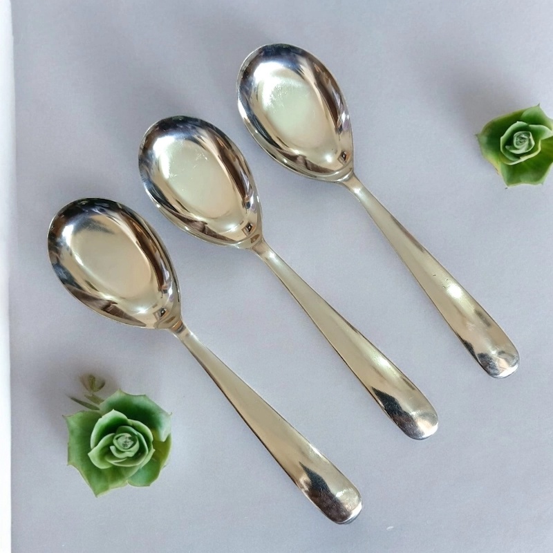 Picture of Lionel-3 pcs set Sup Spoon Lionel Thai Chinese Stainless Steel Soup Spoons silver color 15 cm Long (3pcs set)-Silver