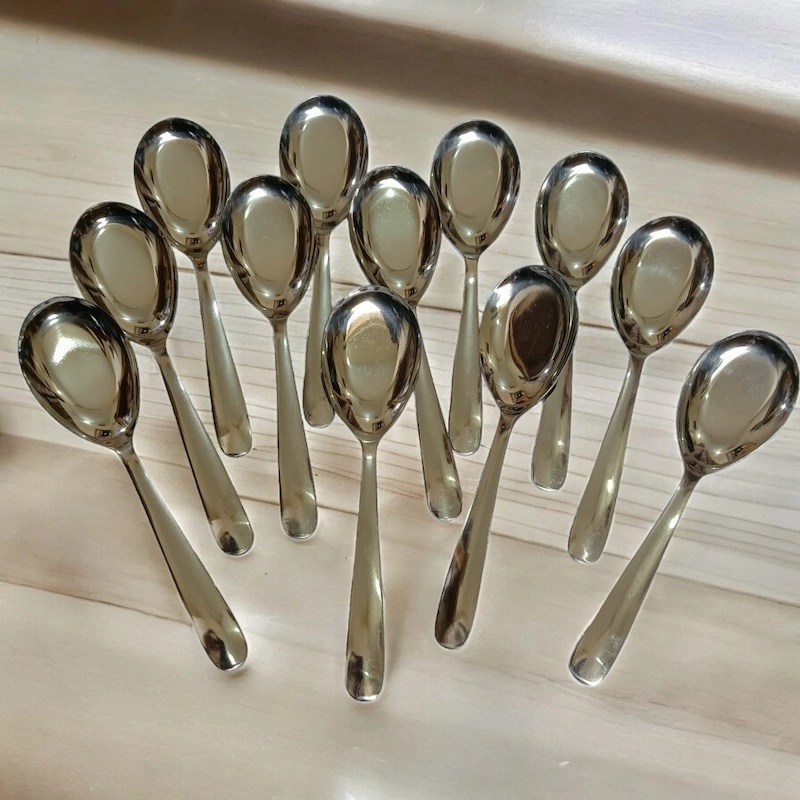 Picture of Lionel-12 pcs set Sup Spoon Lionel Thai Chinese Stainless Steel Soup Spoons silver color 16 cm Long (12pcs set)-Silver