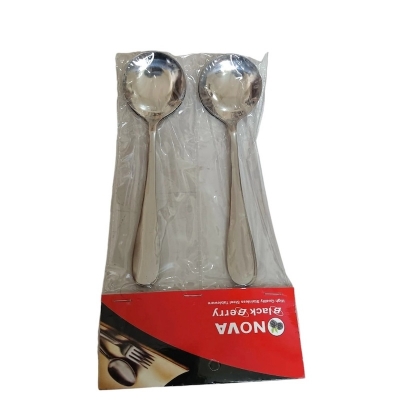Picture of Lightwaight 6 pcs stainless steel Sup spoon, silver color spoon for Tableware super cutlery 15cm long sup spoons set-Silver