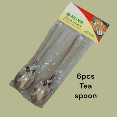 Picture of Nova-Tea Spoon 6 pcs set Stainless Steel mirror polish Shiny silver tea Spoons Silverware, silver Tea Spoon Set Sturdy Easy to Clean, Dishwasher Safe-Silver