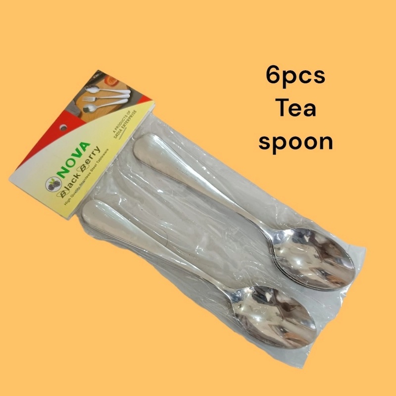 Picture of Nova-Tea Spoon 6 pcs set Stainless Steel mirror polish Shiny silver tea Spoons Silverware, silver Tea Spoon Set Sturdy Easy to Clean, Dishwasher Safe-Silver