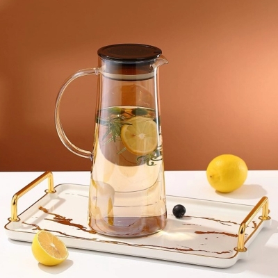Picture of 1 PCS HEAT-RESISTANT GLASS JUG, GPH27HA, 1440ML-Gold
