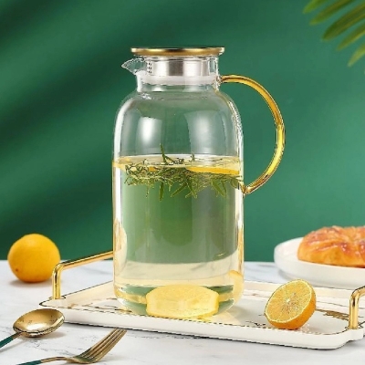 Picture of 1 pcs large size GLASS PITCHER , Heat-Resistant Pitcher GPH 603-2Y,2.52L - Kitchen & Dining-Clear