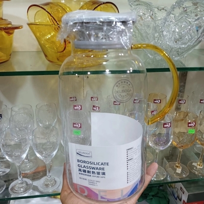 Picture of 1 pcs large size GLASS PITCHER , Heat-Resistant Pitcher GPH 603-2Y,2.52L - Kitchen & Dining-Clear