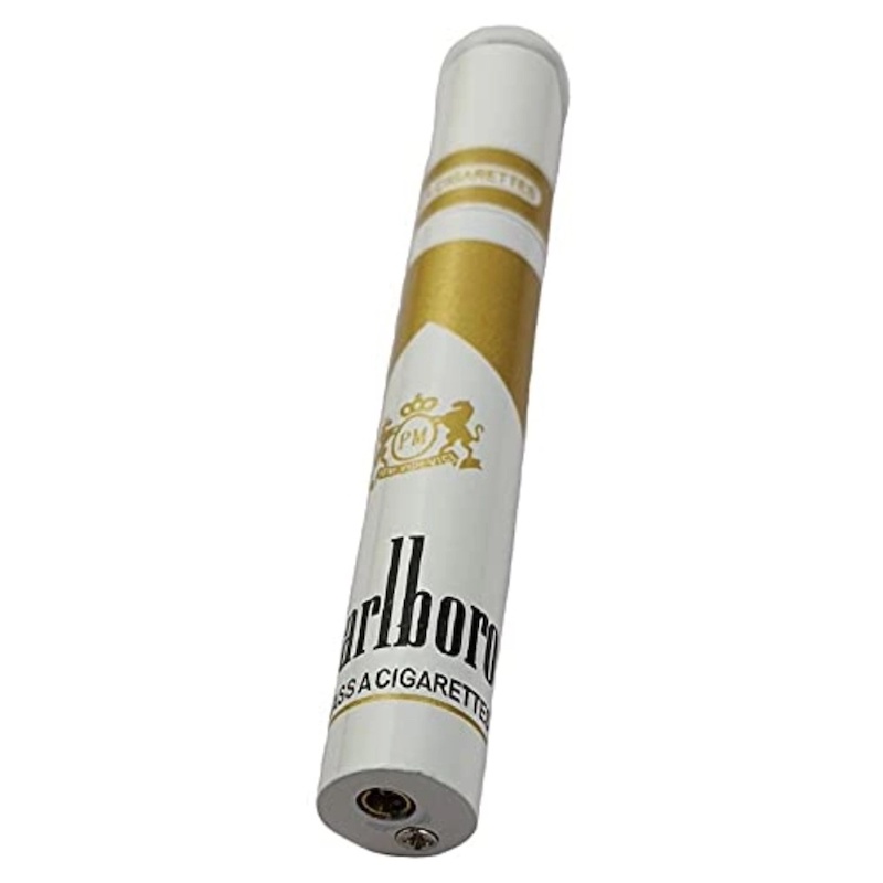 Picture of 1 pcs Aluminium Flashlights Reusable Windproof Trench-Cigarette-Lighter (Marlboro Lighter)-White