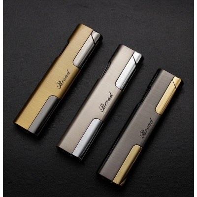 Picture of 1 pcs Windproof Long Strip Torch Lighter Turbine Lightweight Portable Creative Red Flame Metal Gas Lighters Gadgets-Multicolor