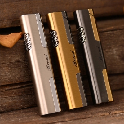 Picture of 1 pcs Windproof Long Strip Torch Lighter Turbine Lightweight Portable Creative Red Flame Metal Gas Lighters Gadgets-Multicolor