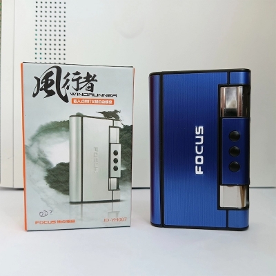 Picture of Focus-Cigarette Case 8pcs Cigarette-Capacity luxury Fashion funny  cigarette-box man Christmas gift-Blue