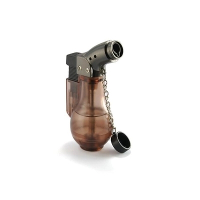 Picture of 1 pcs Refillable Butane Gas Flint Lighter & Safety Cap-Multicolor