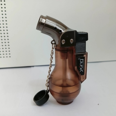 Picture of 1 pcs Refillable Butane Gas Flint Lighter & Safety Cap-Multicolor