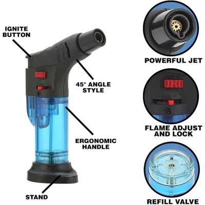 Picture of Portable Jet Flame Butane Gas Torch – Adjustable for BBQ & Camping-Multicolor