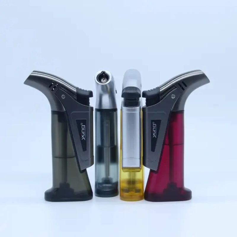 Picture of 1 pcs Creative inflatable windproof lighter three straight flame personality small  cigarettee lighter-Multicolor