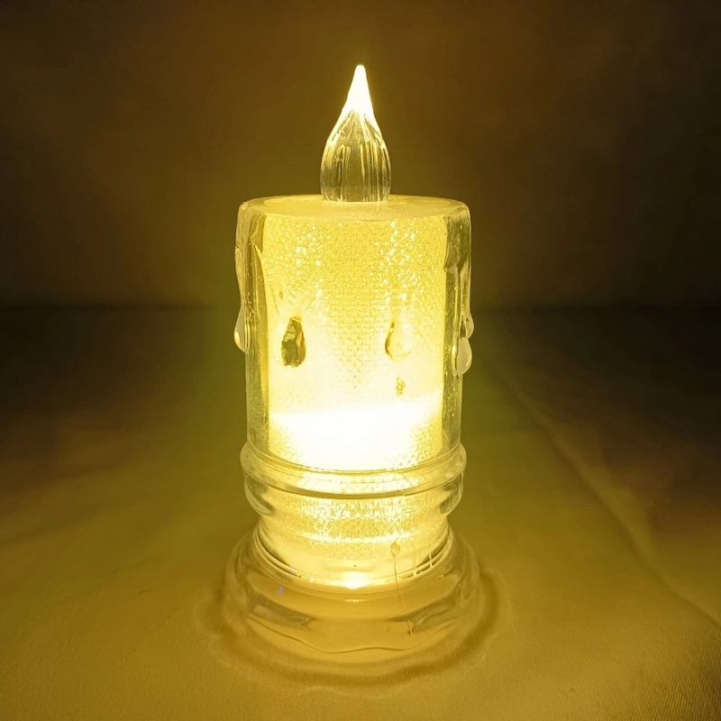 Picture of 1 pcs Flameless LED Tea Lights Candles Battery Powered Flickering Pillar Candles Votive Tealight Romantic Party Home Decor-White