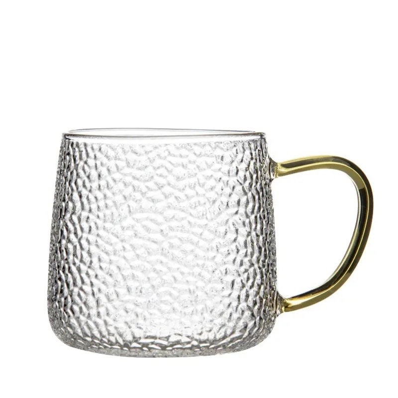 Picture of Heat-resistant Breakfast Mark Glass Hammer Cup Home Daily Department Store Juice Coffee Water Cup-Clear