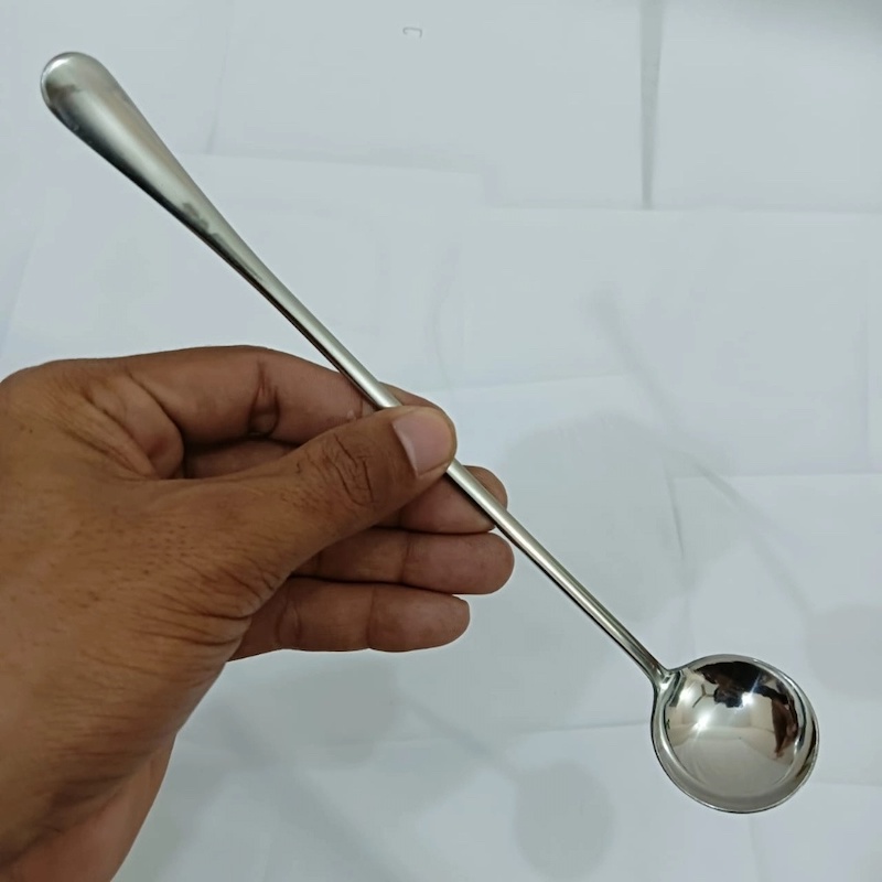 Picture of Lionel Long handle 6pcs pickling spoon stainless steel silver colour mirror polish spoon best for cutlery 23 cm long pickling spoon-Multicolor