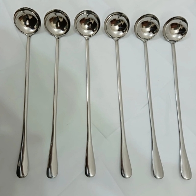 Picture of Lionel Long handle 1pcs pickling spoon stainless steel silver colour mirror polish spoon best for cutlery 23 cm long pickling spoon-Multicolor