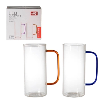 Picture of 2 Pcs Set Glass Cup, Gpb31-380Yl-L2, (380 Ml) - Glass-Clear