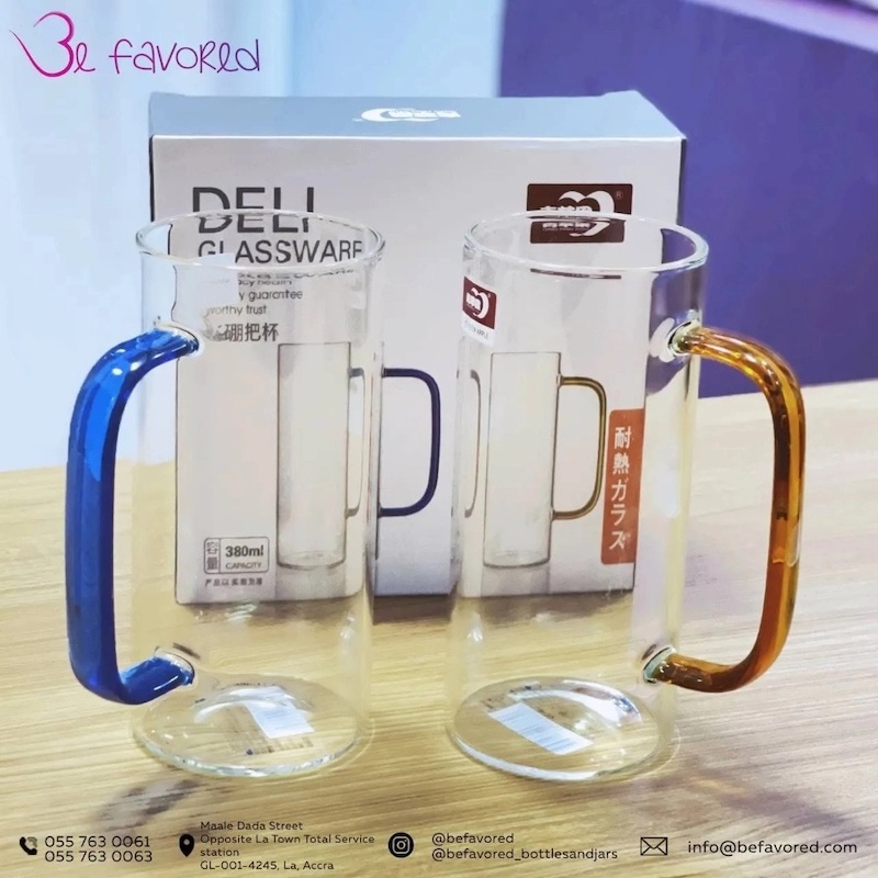 Picture of 2 Pcs Set Glass Cup, Gpb31-380Yl-L2, (380 Ml) - Glass-Clear