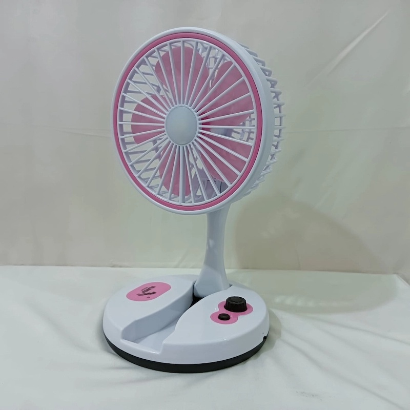 Picture of Yichen Multifunctional Folding Rechargeable Fan with LED Lighting China Rechargeable Folding Fan and Folding Fan with LED Light price