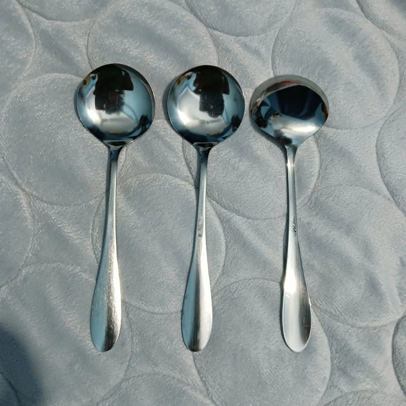 Picture of light weight Noha 6 pcs  Stainless Steel Sup Spoon  Stainless Steel Sup Spoon For Children - Sup Spoon 15 Cm Long Sup Spoon-Silver