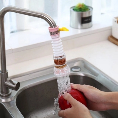 Picture of Kitchen Faucet 1Pack Booster Shower Faucet Water Filters Water Purifier Faucet Kitchen Faucet Water Filter Scalable Rotating Folding Faucet Water Filter Telescopic-Multicolor