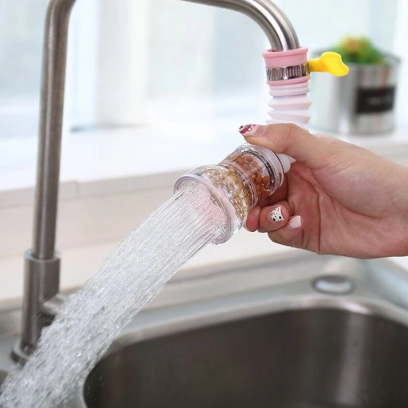 Picture of Kitchen Faucet 1Pack Booster Shower Faucet Water Filters Water Purifier Faucet Kitchen Faucet Water Filter Scalable Rotating Folding Faucet Water Filter Telescopic-Multicolor