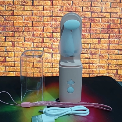 Picture of SD-69 mini fan with LED light for summer mini fan porteble pocket fan-Pink