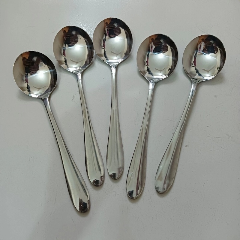 Picture of 6 pcs Big siza stainless steel sup spoon 7 inch long mirror Polish silver colour-Silver