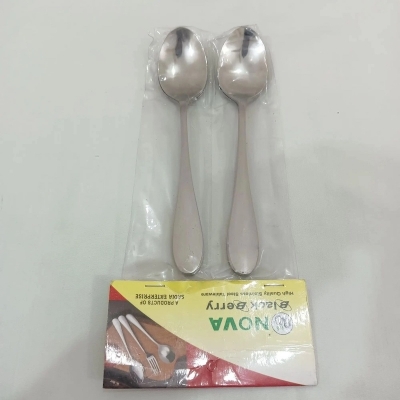 Picture of NOVA 18 PCS STAINLESS STEEL SPOON SET COMBO 6 PCS TEA SPOON 6 PCS FORK SPOON AND 6 PCS SUP SPOON COMBO SILVER COLOUR-Silver