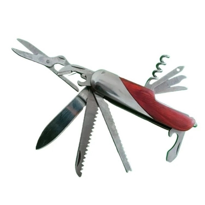 Picture of 9/9  13 Function Stainless Steel With Wood Handle Pocket tools multifuntion-Multicolor