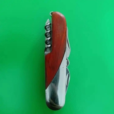 Picture of 9/9  13 Function Stainless Steel With Wood Handle Pocket tools multifuntion-Multicolor