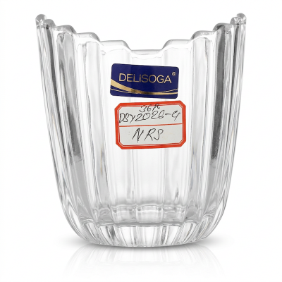 Picture of Clear Glass Pencil,Pen or pen Holder for Desk (5*4.7*3.14 inches)-Clear