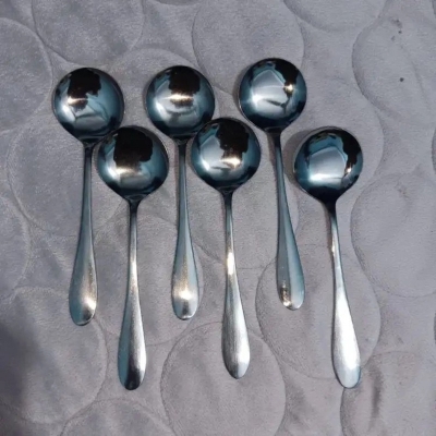 Picture of light Waight 6 pcs stainless steel sup spoon-Silver