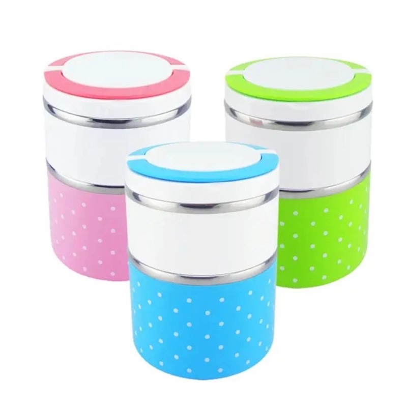 Picture of 2 Layer Stainless Steel Insulated Lunch Box-Pink
