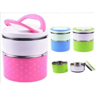Picture of 2 Layer Stainless Steel Insulated Lunch Box-Pink